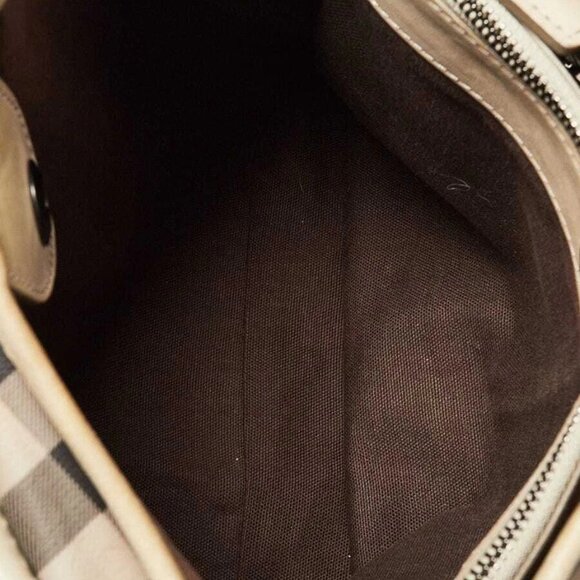 Burberry Smoked Check Coated Canvas Small Northfield Bag - Picture 11 of 11